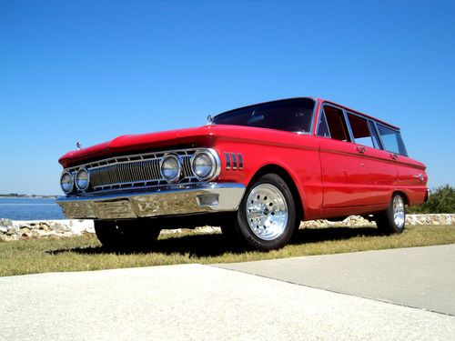 1961 comet wagon, rare, restored to new, red/red, radio &amp; heater delete