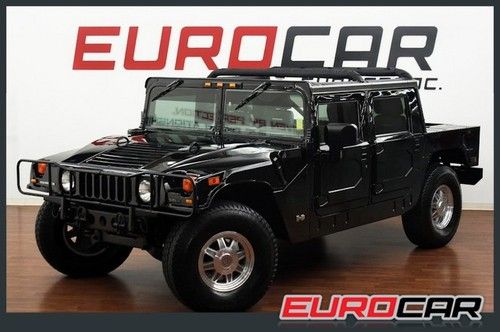 02 hummer h1 open top, black leather, brush guard, ctis, alpha look, 04, 05, 06