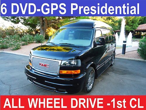 Awd first class presidential, 6 tv-dvd-gps-rvc, awd custom conversion van