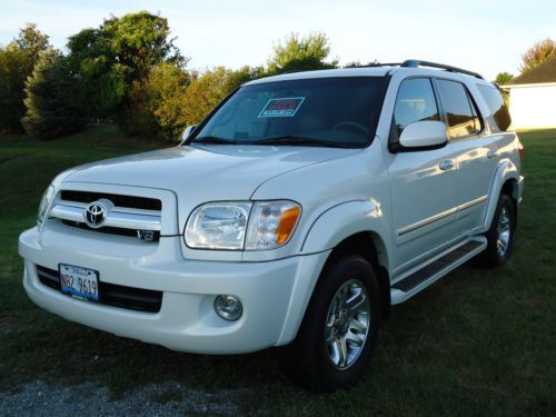 2005 toyota sequoia ltd 4x4 w/ 4 screen dvd and toyota warranty
