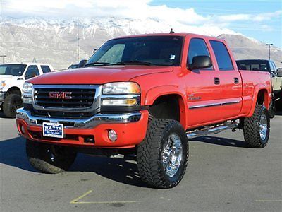 Crew cab duramax diesel 4x4 slt leather custom lift wheels tires auto tow