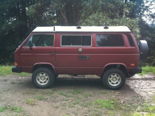 1987 vw vanagon syncro camper,5 cylinder audi diesel 4x4, upgrades, unique