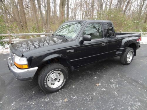 Beautiful black 1999 ford ranger xlt fx4 4x4 4.0l flareside tow package