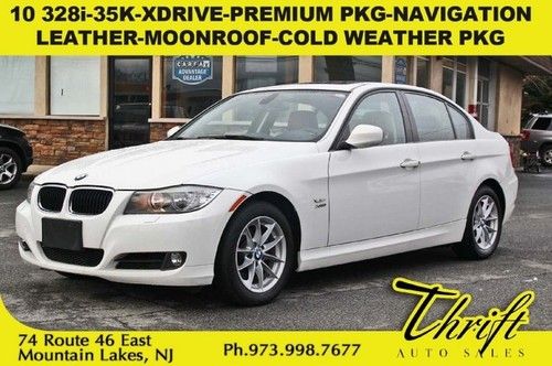 10 328i-35k-xdrive-premium pkg-navigation-leather-moonroof-cold weather pkg-