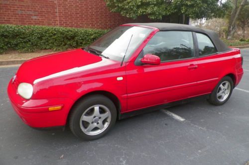 2000 volkswagen cabrio convertible gls leather power top 28 mpg wow no reserve