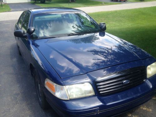 Blue ford crown victoria police