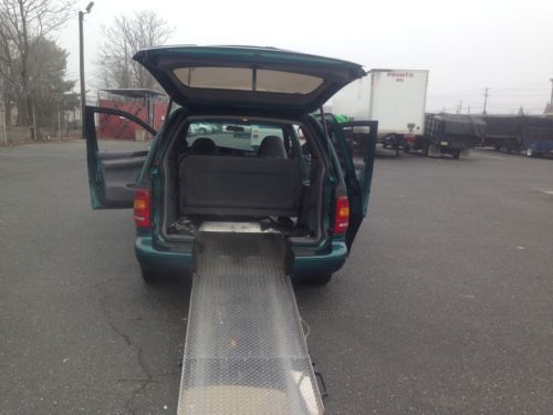 Van wheelchair handicap manual ramp 1997 rear entry very clean