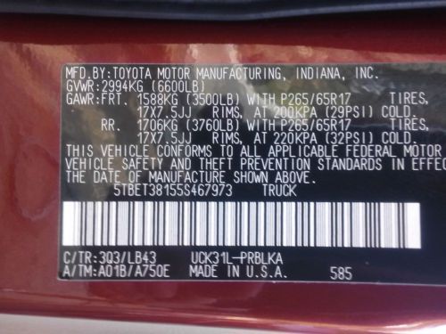 2005 Toyota Tundra, 4 dr, limited, 57k miles, US $17,000.00, image 3