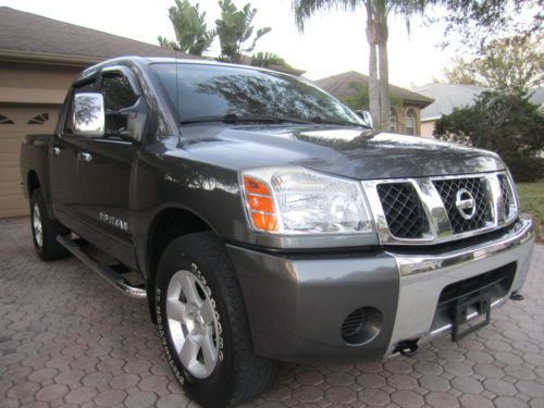 2005 NISSAN TITAN CREW CAB 4 DOOR 4X4 LEATHER POWER SEAT ALLOYS LOW MILES MINT!!, image 2