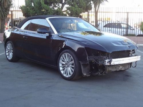 2010 audi a5 cabriolet 2.0t fronttrak multitronic damaged salvage runs gas saver