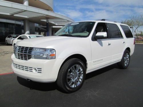 10 4x4 4wd white 5.4l v8 leather navigation thx dvd sunroof miles:46k 3rd row