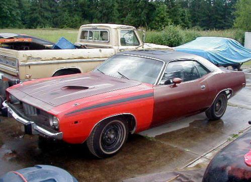 1973 plymouth cuda 340-4 speed pistol grip-real cuda-nr