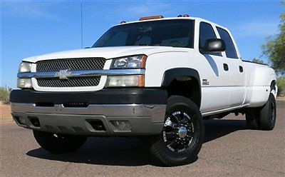 No reserve 2003 chevrolet 3500 1 ton duramax diesel crew 4x4 dually az clean!!!