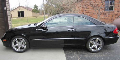 2007 mercedes clk 350 black on black coupe 56k excellent stored winter nav phone