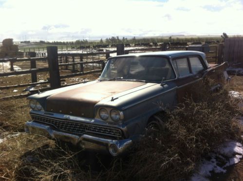 1959 ford custom 300 4 door project car minor rust clean title farm find