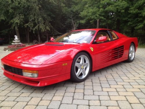 1991 ferarri testarossa red/tan 512tr weehls &amp; extras 1 of the last one rare!