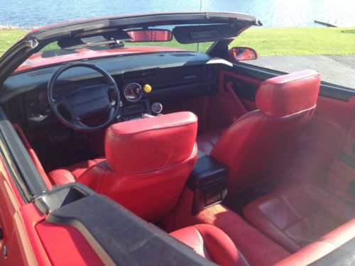 1990 Chevy IROC Convertible Rare Red Leather, image 7