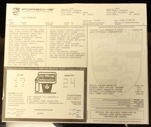 1997 PORSCHE 993 C2S CARRERA S, US $61,000.00, image 17