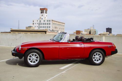 1979 mgb red with black interior, restored, lots of upgrades