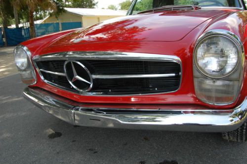 1967 mercedes benz 250sl hardtop softtop 4 spd 568h red (w113 like 230sl 280sl)