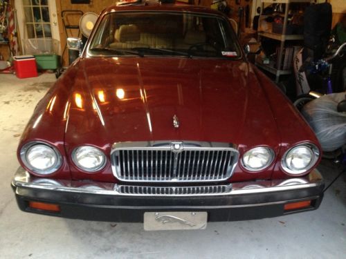 Jaguar, xj6, 1983 burgandy with tan leather interior