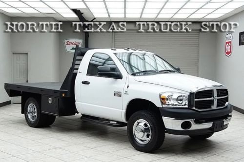 2007 dodge ram 3500 diesel 4x4 dually 6-speed flat bed hauler regular cab slt