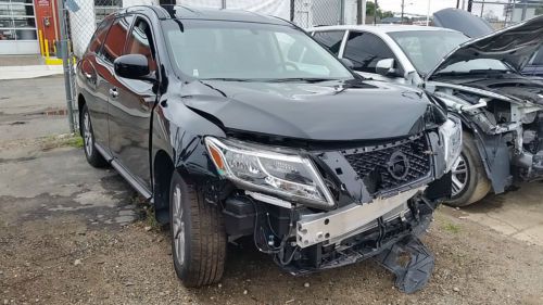 2014 nissan pathfinder awd 3rd row seats runs lot drives salvage no reserve