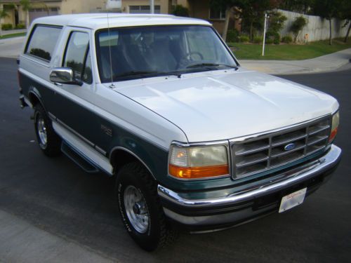 1996 ford bronco xlt full-size 4x4 5.8 liter 351w v-8 automatic