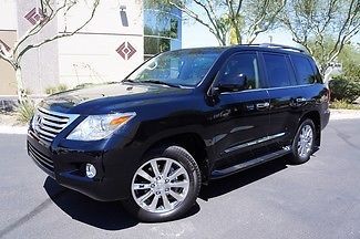 11 lx navigation backup cam front cam rear dvd power 3rd row sunroof chrome whls