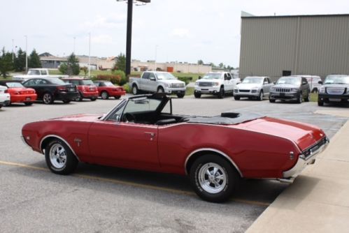 1968 cutlass convertible, gorgeous red classic !