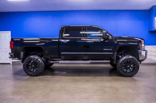 Low miles lifted crew cab 6.6l duramax diesel nerf bars trlr hitch heated seats
