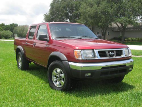 2000 nissan frontier xe crew cab 4wd - v6, 3.3 liter pickup truck excellent cond