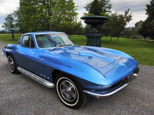 1966 chevrolet corvette coupe frame off restored 327 300 hp side exhaust low mi.