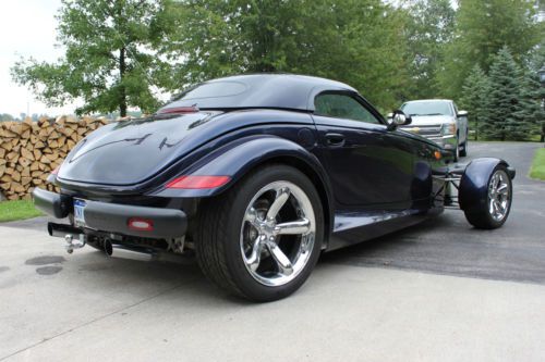 2001 prowler-midnight blue pear coat w/matching trailer &amp; hard top,cover &amp; stand