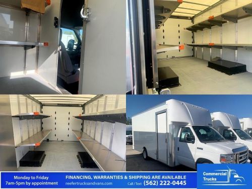 2022 ford e450 18ft box truck side step van -gas-wrnty 14500# gvw