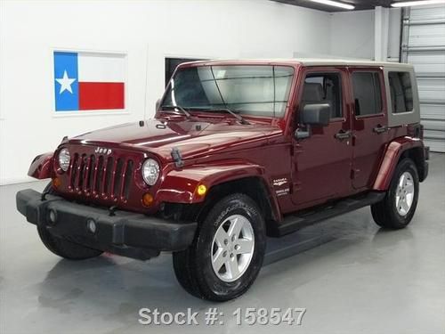 2007 jeep wrangler unltd sahara 4-door hardtop auto 75k texas direct auto