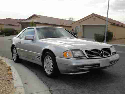 Mercedes benz sl500 (2) owner car very clean silver convertible w hard top ., image 15