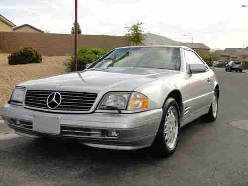 Mercedes benz sl500 (2) owner car very clean silver convertible w hard top ., image 21