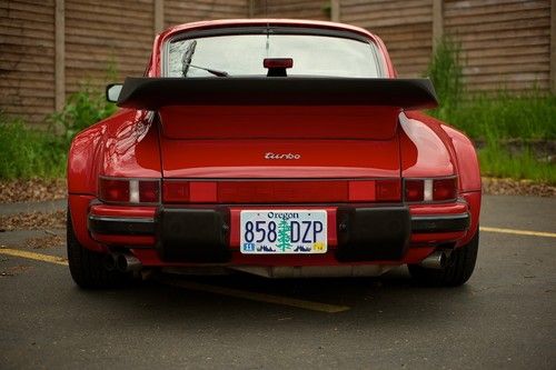 1987 porsche 930 turbo coupe guards red on black leather