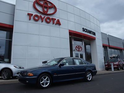 1999 528i blue rear wheel drive manual transmission leather  clean carfax