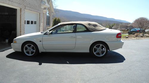 1999 volvo c70 convertible white with tan sharp! no reserve!