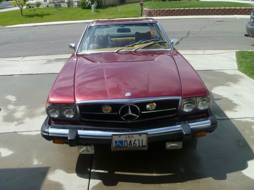 Mercedez benz sl450 (burgandy red) "a classic automoble"