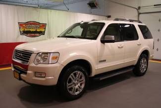 2007 ford explorer limited 4x4 v6 sunroof dvd 3rd row heated leather pearl white