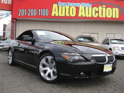 07 bmw 650i convertible carfax certified w/service records navi sports package