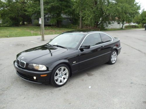 2002 bmw 325ci no reserve 5 speed manual leather sunroof black 2 door coupe