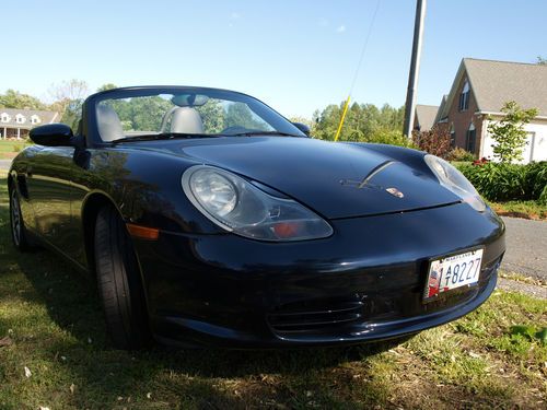 2003 porscheboxster excellent 72k mls midnight blue low reserve