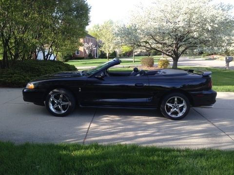 1997 mustang cobra convertible - 31k miles - triple black - clean