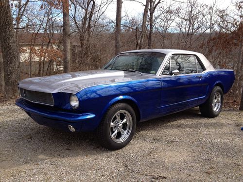 1965 ford mustang gt style restomod coupe - fiberglass hood and trunk