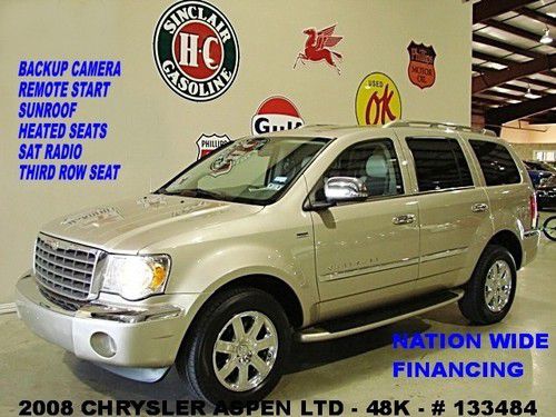 08 aspen limited,remote start,sunroof,back-up,htd lth,chrome whls,48k,we finance
