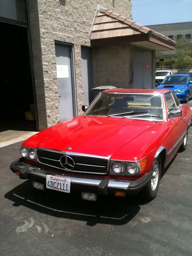 Mercedes Benz 280SL Hardtop Convertible Low MIles Red/Tan Interior Fully Loaded, US $12,500.00, image 2